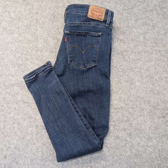 Levi’s 711 Skinny Jeans Women’s W30 L30 Dark Wash Denim Red Tab - Picture 1 of 11